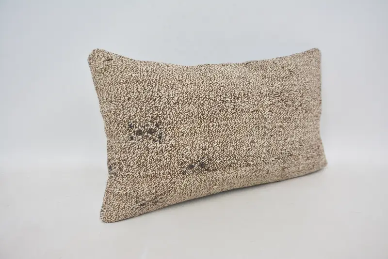 Vintage Kilim Pillow, Wool Kilim Pillow Cushion Case, Pillow for Sofa, 12x20 Beige Cushion Case, Ethnical Kilim Rug Pillow, Pillow Case - 3