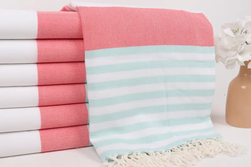 Turkish towel, Personalized Wedding Gift, 70x40 Cotton Striped Towel, Turkish beach towel with fringe, Custom Beach Towels, Grandma Gift, Bath towel - 2