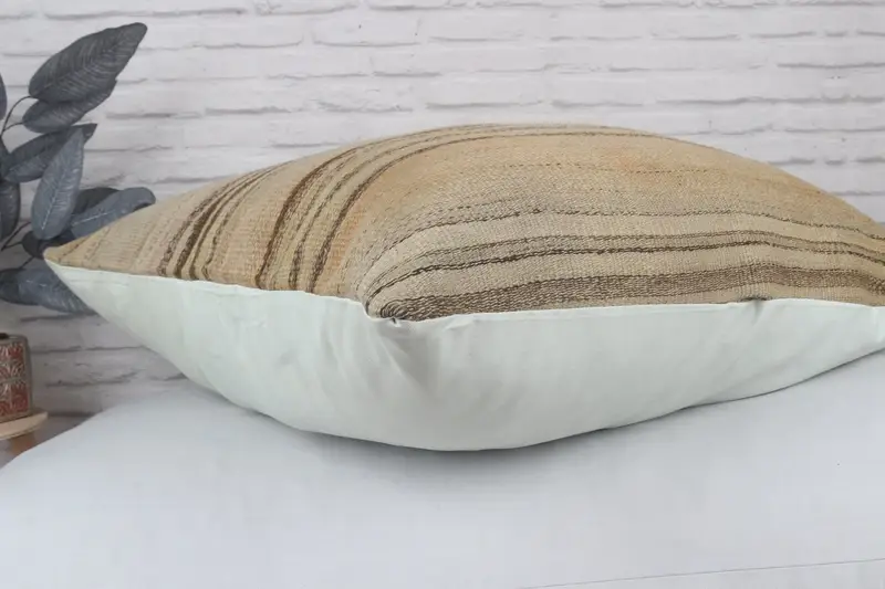 Retro atma yastık kılıfı, at klim yastığı, Kilim yastığı kapağı, rahat atma yastık kapağı, Kilim yastığı, 32x32 bej yastık kapağı, yastık örtüsü - 7