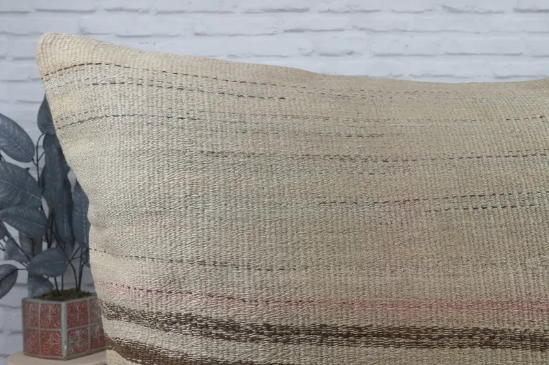 Retro atma yastık kılıfı, at klim yastığı, Kilim yastığı kapağı, rahat atma yastık kapağı, Kilim yastığı, 32x32 bej yastık kapağı, yastık örtüsü - 5