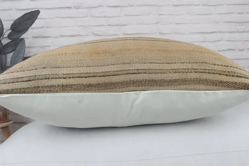 Retro atma yastık kılıfı, at klim yastığı, Kilim yastığı kapağı, rahat atma yastık kapağı, Kilim yastığı, 32x32 bej yastık kapağı, yastık örtüsü - 6