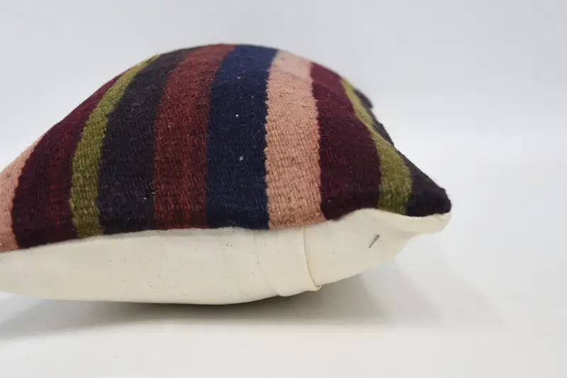 Handmade Kilim Cushion, Throw Kilim Pillow, Turkish Pillow, Pillow, Nomadic Cushion Cover, Luxury Cushion Case, 12x24 Blue Pillow Case - 5