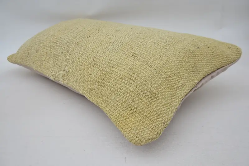 Boho Pillow Sham Cover, Throw Kilim Pillow, Outdoor Bolster Cushion Cover, 12x24 Beige Pillow Cover, Pillow Case, Ethnical Kilim Rug Pillow - 6