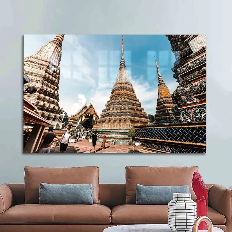 チェンマイ テンプル グラス: タイの心からの優雅さをプリント