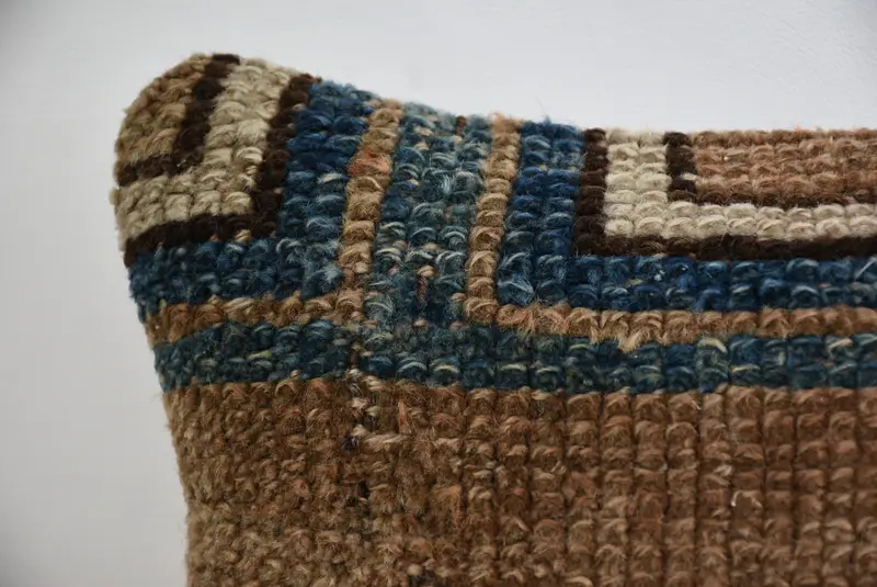 Designer Throw Pillow Sham, Pillow for Couch, Pillow Sham, Pillow for Sofa, Vintage Kilim Pillow, 12x12 Brown Cushion Cover - 2