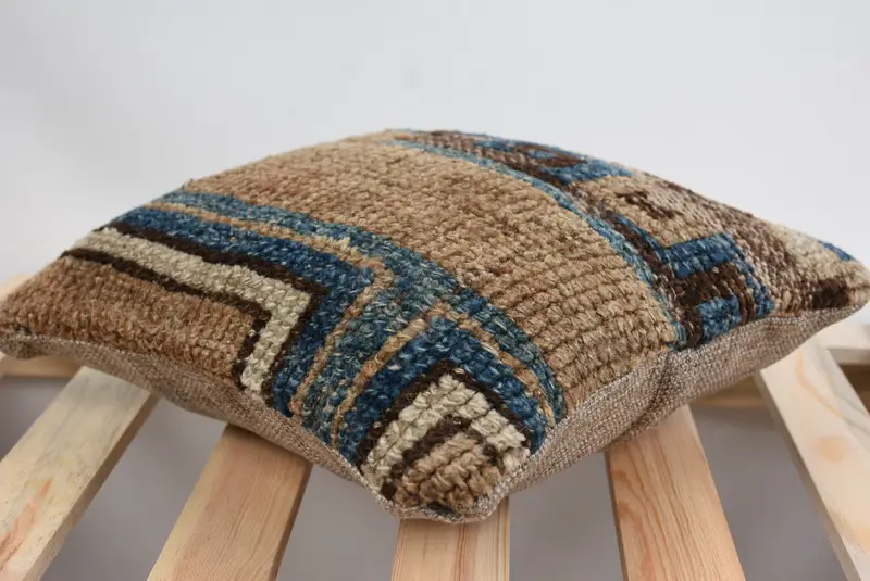 Designer Throw Pillow Sham, Pillow for Couch, Pillow Sham, Pillow for Sofa, Vintage Kilim Pillow, 12x12 Brown Cushion Cover - 6