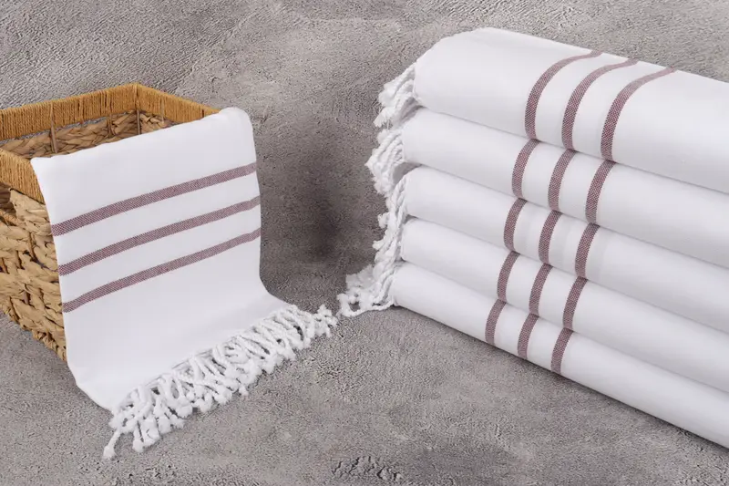 Best Friend Gift, Soft towel, Yoga Towel, Halloween Gifts, Lightweight towel, Soft and absorbent Turkish towel, 70x40 Cotton Striped Towel - 3