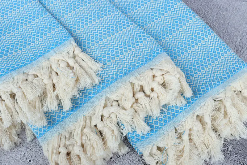 Personalized Gift, 70x38 Cotton Diamond Towel, Turkish beach towel, Home Decor Gifts, Best Friend Christmas Gift, Organic Towel, Beach Wedding Favor - 5