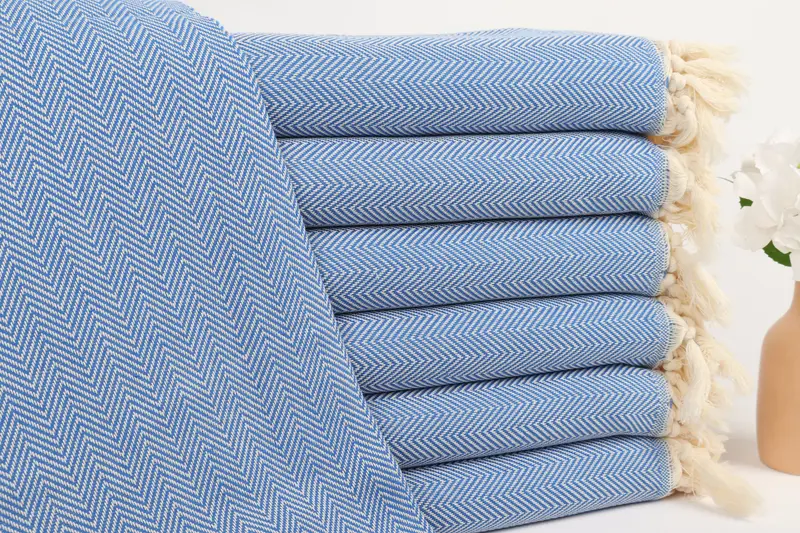 70x40 Cotton Herringbone Towel, Thin towel, Handmade Gift, Personalized Gifts, Soft and absorbent Turkish towel, Wedding Towel, Large Turkish Towel - 1