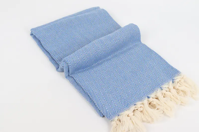 70x40 Cotton Herringbone Towel, Thin towel, Handmade Gift, Personalized Gifts, Soft and absorbent Turkish towel, Wedding Towel, Large Turkish Towel - 6