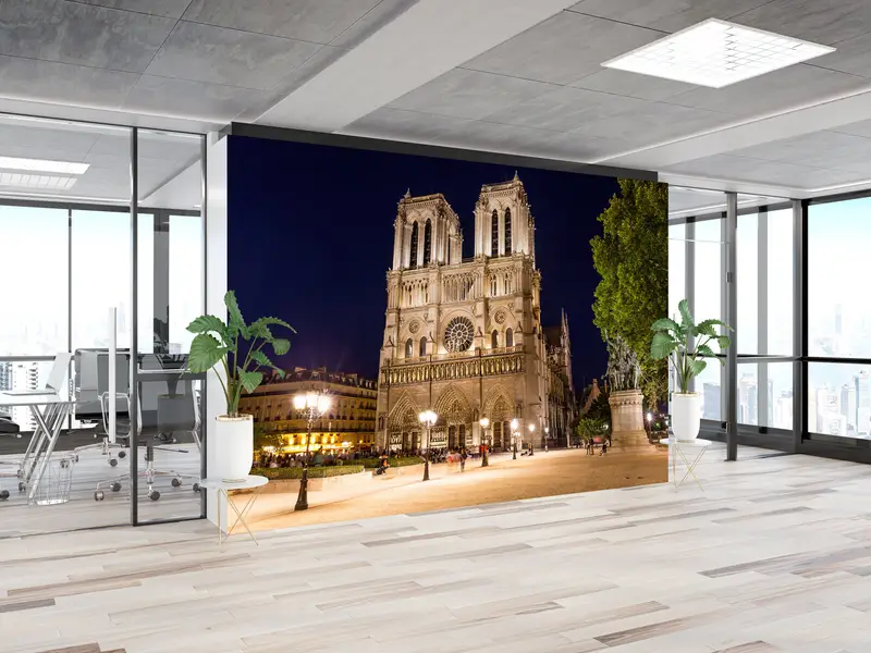 Tapete der Stadt, benutzerdefinierte Handpapier, Kathedrale Wandkunst, 3D -Handpapier, helles Handy -Papier, Blick auf Wandgemälde, - 7