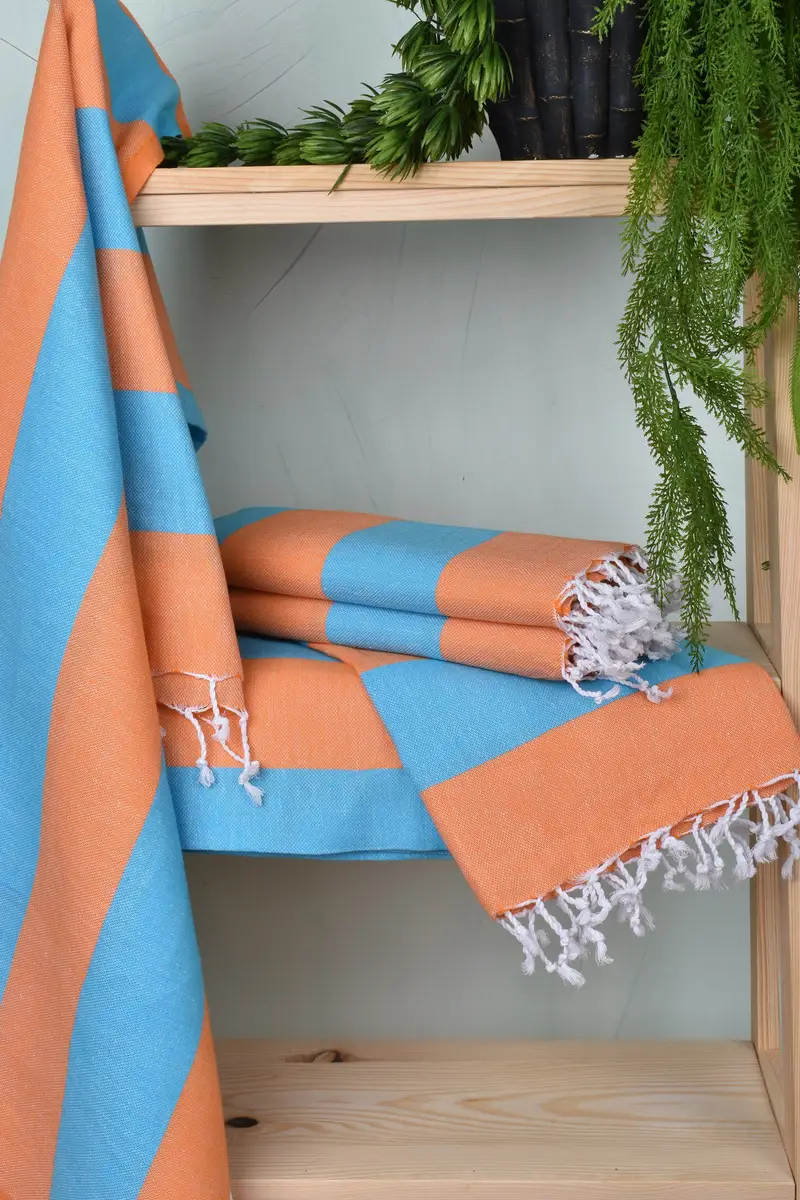Absorbent Turkish towel, Turkish bath towel for spa, Hammam towel, Peshtemal, Girls Weekend Favors, Cotton towel, 70x40 Cotton Striped Towel - 6
