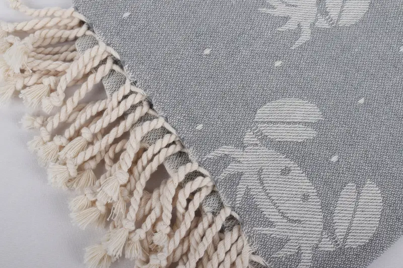 68x40 Cotton Crab Design Towel, Wedding Day Gift For Bride, Summer Gift, Bridesmaid Gift, Bridesmaid Gift Towel, Monogram Turkish Bath Towel - 8
