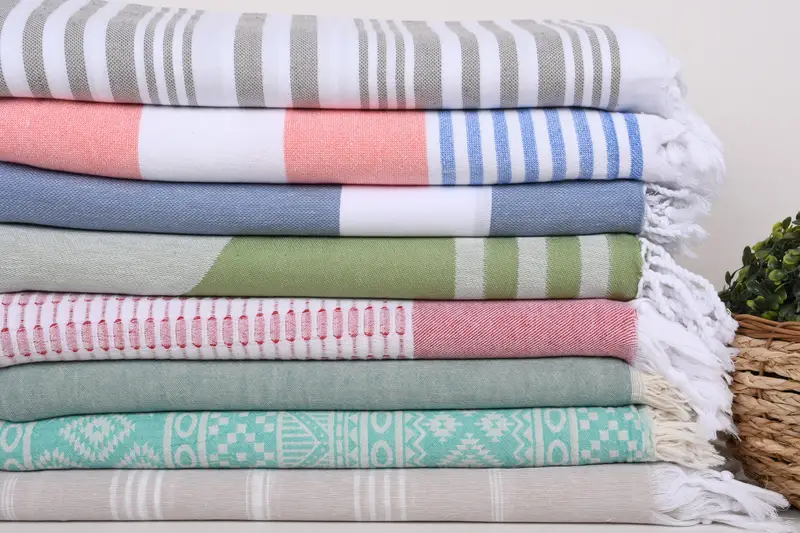 Travel towel, Customized Towels, Bachelorette Party Gift, Yoga Towel, Organic towel, Handmade Turkish hammam towel, 70x40 Cotton Set of 8 Towel - 2