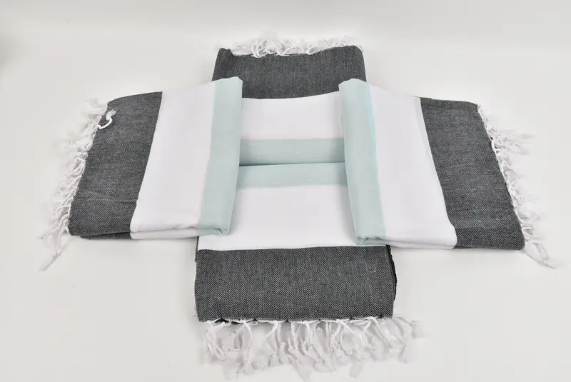 Quick-dry towel, 70x40 Cotton Striped Towel, Birthday Gift, Pool Towels, Fringed Turkish peshtemal beach towel USA, Bridesmaid Gift, Peshtemal Towel - 6