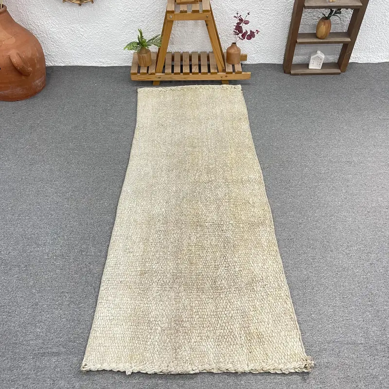 Zarif Bej Fas Halısı, 2,5x5,8 ft Şık Dekor