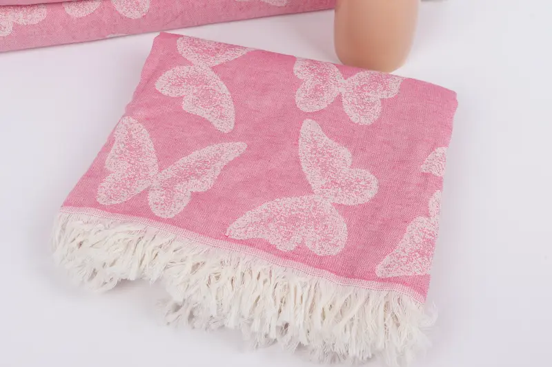 Bachelorette Party Items, 68x36 Cotton Butterfly Pattern Towel, Gym Towel, Baby Boy Gift, Custom Beach Towel, Monogram Beach Towel, Peshtemal Towel - 6