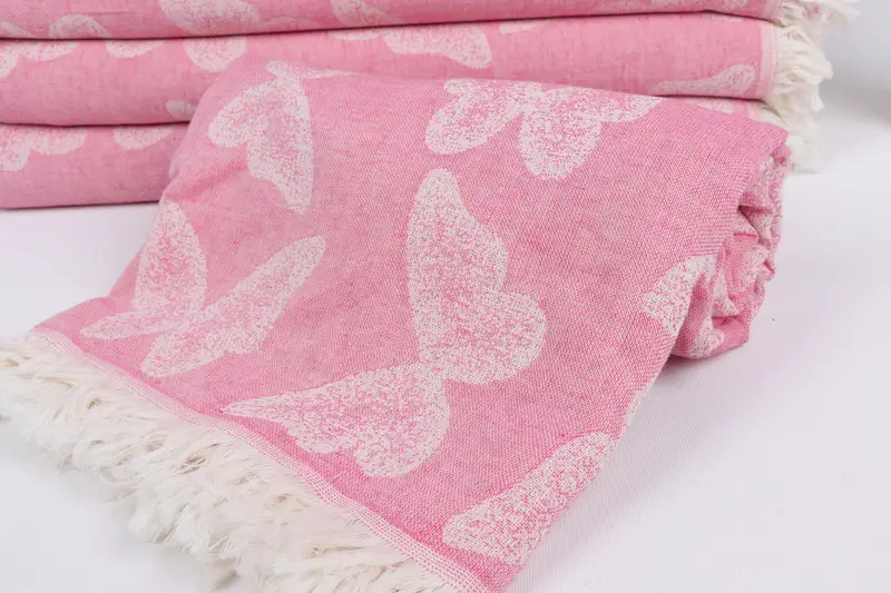 Bachelorette Party Items, 68x36 Cotton Butterfly Pattern Towel, Gym Towel, Baby Boy Gift, Custom Beach Towel, Monogram Beach Towel, Peshtemal Towel - 5
