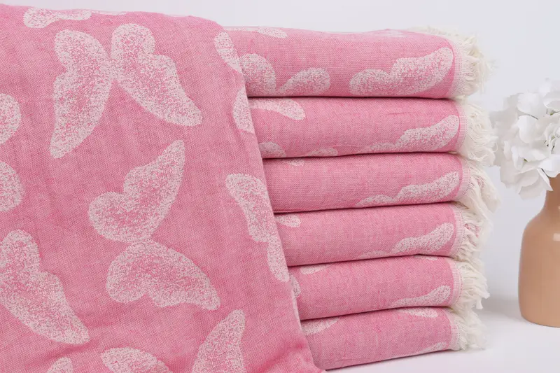 Bachelorette Party Items, 68x36 Cotton Butterfly Pattern Towel, Gym Towel, Baby Boy Gift, Custom Beach Towel, Monogram Beach Towel, Peshtemal Towel - 2