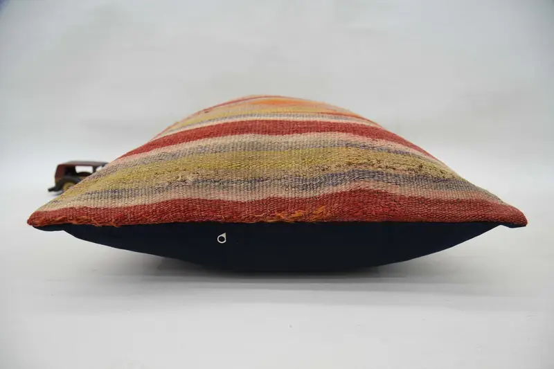 Pillow for Couch, Cushion Case, Shabby Chic Pillow Sham, Handmade Kilim Cushion, Kilim Pillow, Knitted Cushion, 20x28 Orange Cushion Case - 6