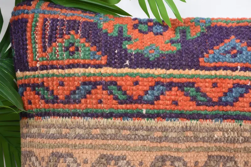 Vintage Kilim Pillow, Lounge Throw Cushion Cover, Patio Pillow, 14x14 Beige Pillow Sham, Ethnical Kilim Rug Pillow, Kilim Pillow Cover, Pillow Sham - 2