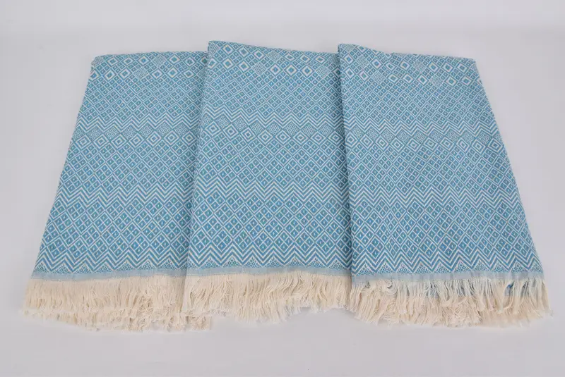 Bridal Shower Favor, Peshtemal Towel, Scarf Towel, 70x40 Cotton Diamond Towel, Personalized Gifts, Soft and absorbent Turkish towel, Travel towel - 7