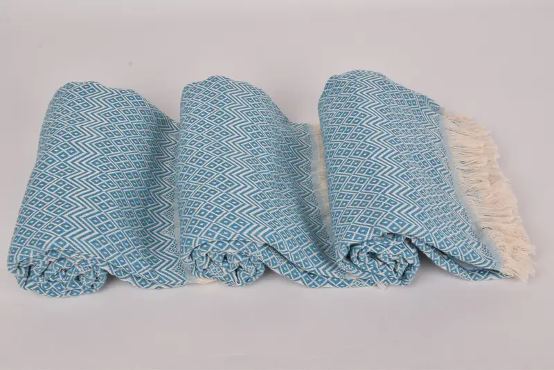 Bridal Shower Favor, Peshtemal Towel, Scarf Towel, 70x40 Cotton Diamond Towel, Personalized Gifts, Soft and absorbent Turkish towel, Travel towel - 8