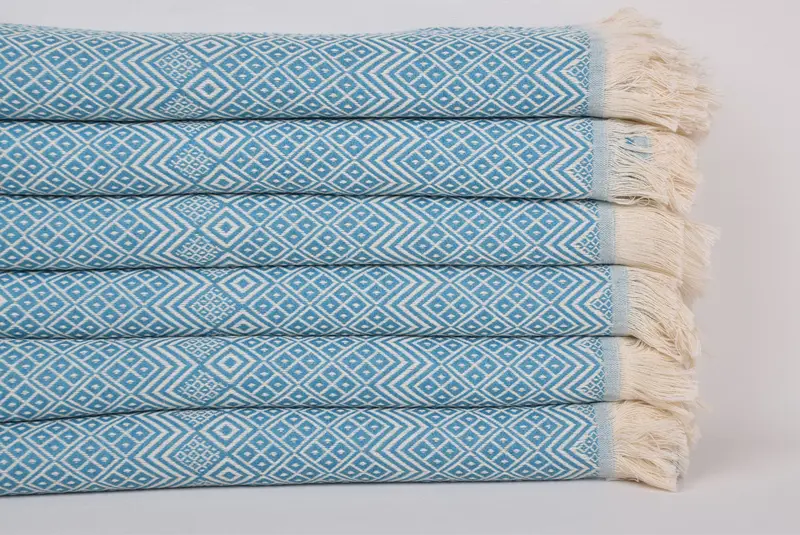 Bridal Shower Favor, Peshtemal Towel, Scarf Towel, 70x40 Cotton Diamond Towel, Personalized Gifts, Soft and absorbent Turkish towel, Travel towel - 2