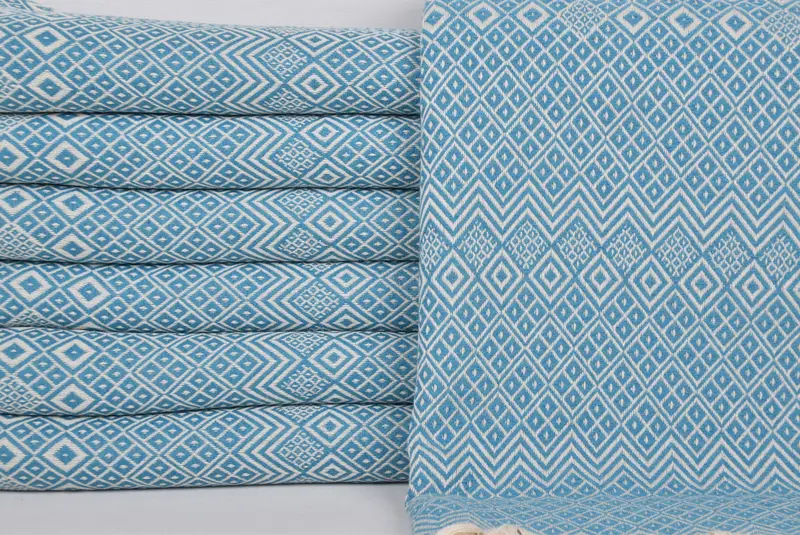 Bridal Shower Favor, Peshtemal Towel, Scarf Towel, 70x40 Cotton Diamond Towel, Personalized Gifts, Soft and absorbent Turkish towel, Travel towel - 1