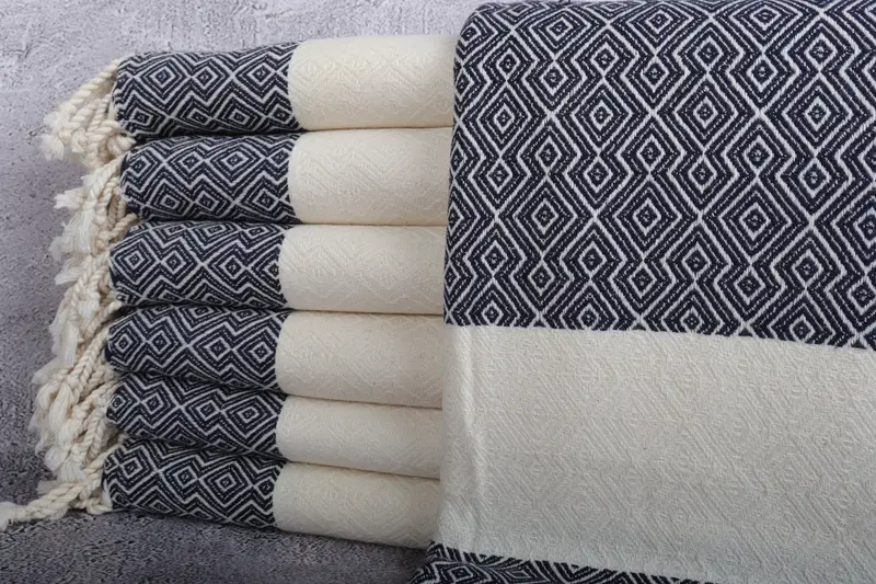 Quick-dry towel, Bridal Party Gifts, 68x38 Cotton Diamond Towel, Organic Cotton Towel, Turkish bath towel, Bridesmaid Gift, Customized Turkish Towel - 1