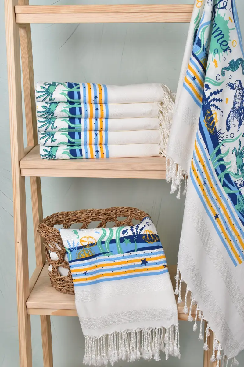 Turkish towel, Bridesmaid Gift Towel, 70x40 Cotton Summer Patterned Towel, Engagement Gift, Personalized Bridesmaid Gift, Turkish Towel Beach Towel - 4