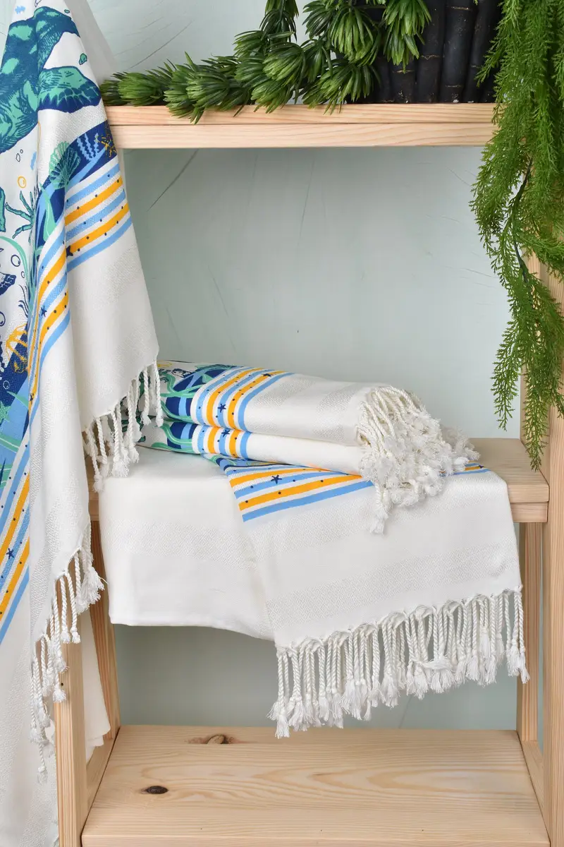 Turkish towel, Bridesmaid Gift Towel, 70x40 Cotton Summer Patterned Towel, Engagement Gift, Personalized Bridesmaid Gift, Turkish Towel Beach Towel - 7