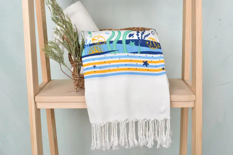 Turkish towel, Bridesmaid Gift Towel, 70x40 Cotton Summer Patterned Towel, Engagement Gift, Personalized Bridesmaid Gift, Turkish Towel Beach Towel - 5