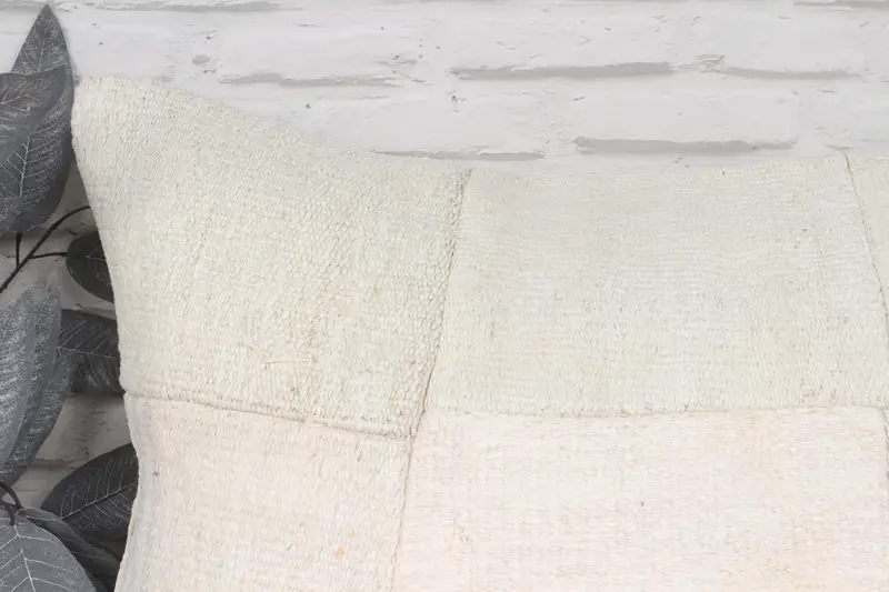 Kilim Pillow, 20x28 Beige Pillow Sham, Vintage Kilim Pillow, Cushion, Boho Pillow, One Of A Kind Cushion Cover, Bohemian Cushion Pillow Cover - 2