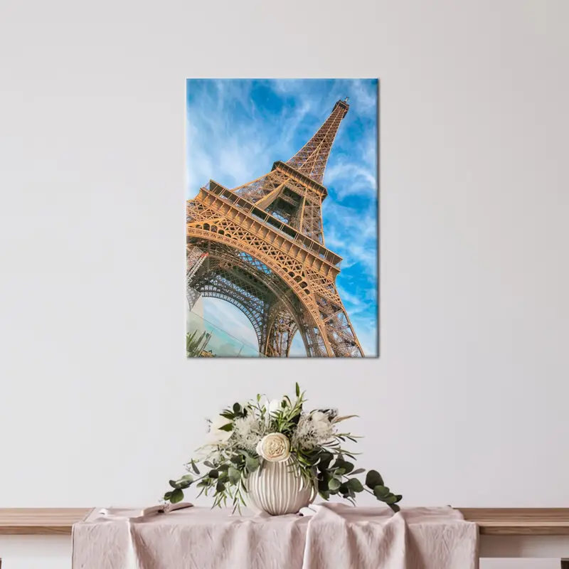 Zarif Eyfel Kulesi Kanvas Tablo: Paris, Fransa Sahnesi