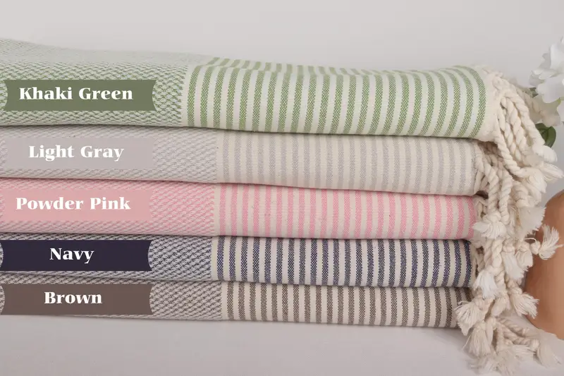 Soft towel, Embroidered Beach Towel, Personalized Gifts, Gym Towel, Custom Bath Towel, 70x36 Cotton Striped Towel, Gift For Bride, Bridesmaid Gifts - 2