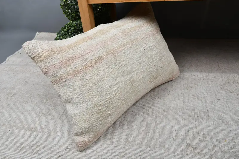 Christmas Cushion Case, 16x24 Beige Pillow, Boho Pillow, Kilim Pillow, Cushion Case, Authentic Cushion, Gift Pillow, Traditional Cushion - 6