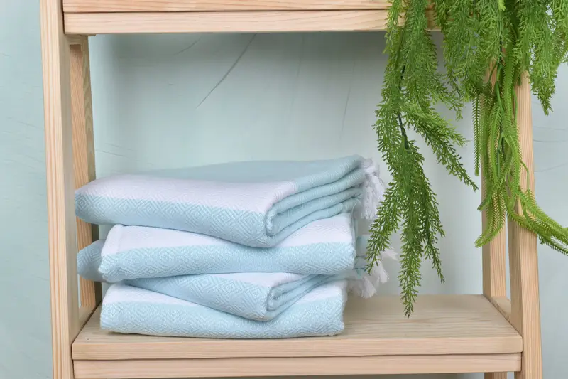 70x40 Cotton Diamond Towel, House Warming Gift, Quick-dry towel, Turkish Towel Set, Embroidered Beach Towel, Lightweight Turkish towel, Travel towel - 7
