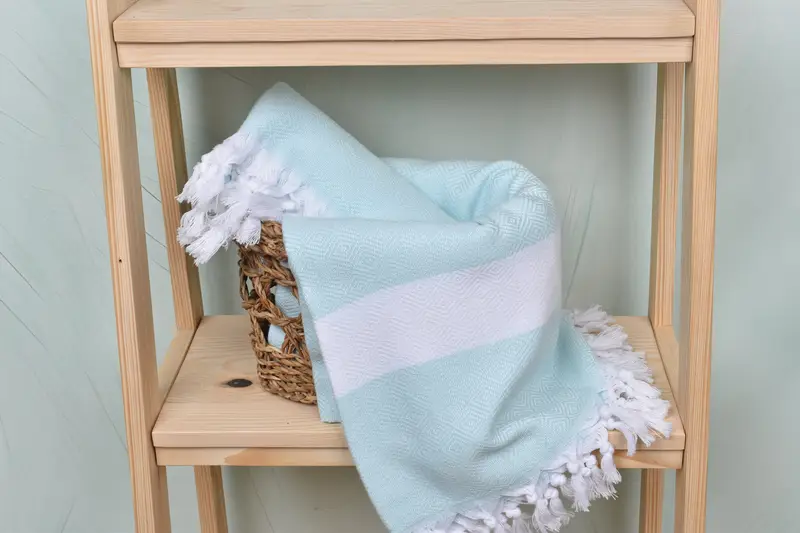 70x40 Cotton Diamond Towel, House Warming Gift, Quick-dry towel, Turkish Towel Set, Embroidered Beach Towel, Lightweight Turkish towel, Travel towel - 4