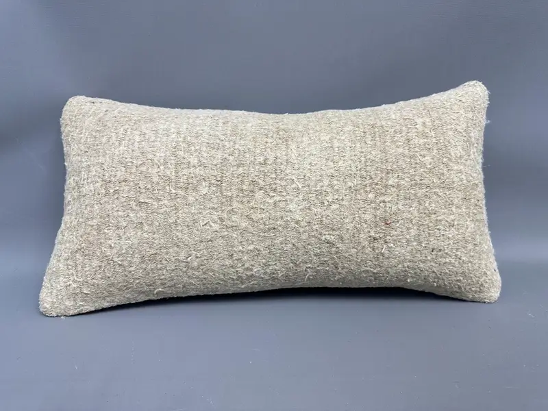 10x20 Beige Cushion, Designer Throw Pillow, Pillow Cover, Ethnical Kilim Rug Pillow, Home Decor Pillow, Boho Pillow, Vintage Throw Cushion Cover - 4