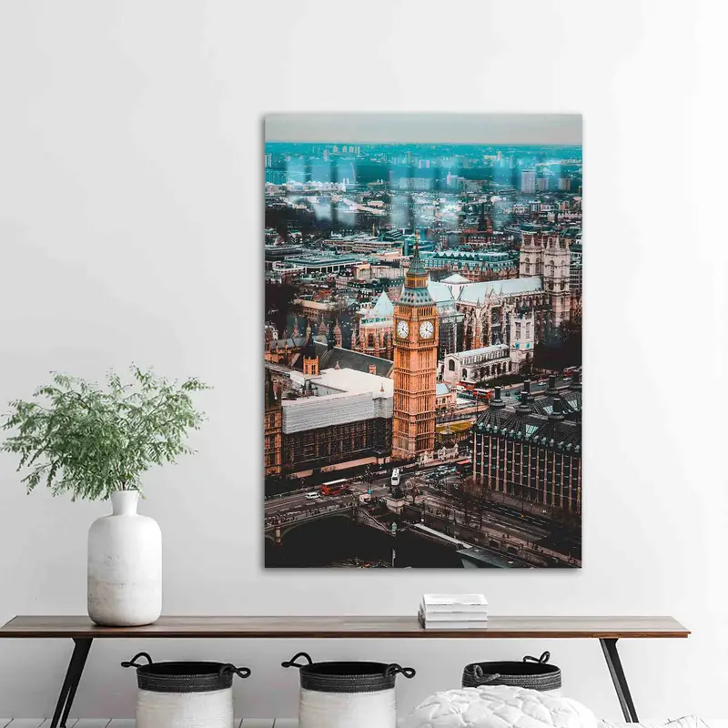 Elegant Printed Glass: London Cityscape with Big Ben