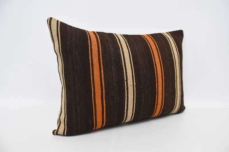 Boho Throw Cushion, Gift Pillow, Boho Pillow Sham Cover, Home Decor Pillow, Cushion Case, Yoga Cushion, 20x28 Brown Cushion Case, Boho Chic Pillow - 3