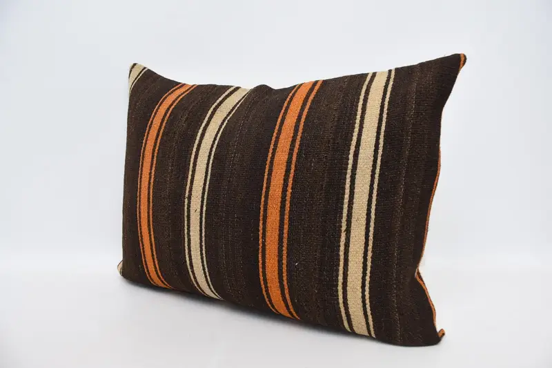 Boho Throw Cushion, Gift Pillow, Boho Pillow Sham Cover, Home Decor Pillow, Cushion Case, Yoga Cushion, 20x28 Brown Cushion Case, Boho Chic Pillow - 4