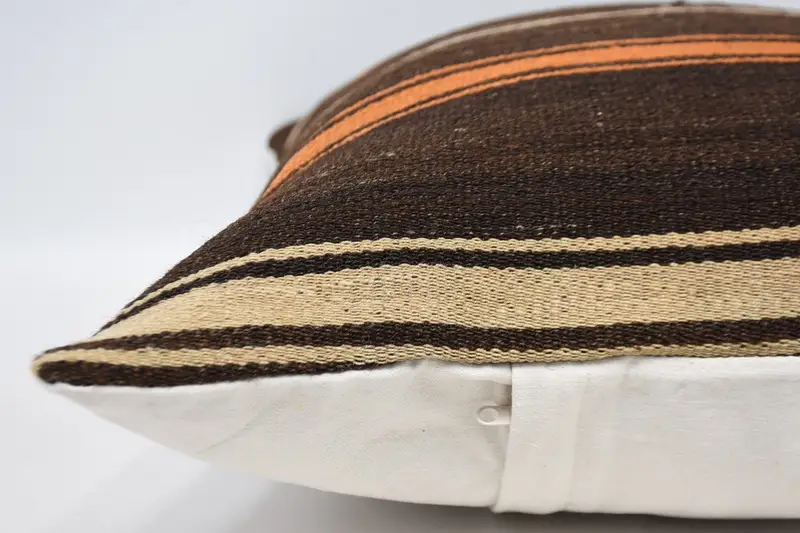 Boho Throw Cushion, Gift Pillow, Boho Pillow Sham Cover, Home Decor Pillow, Cushion Case, Yoga Cushion, 20x28 Brown Cushion Case, Boho Chic Pillow - 5