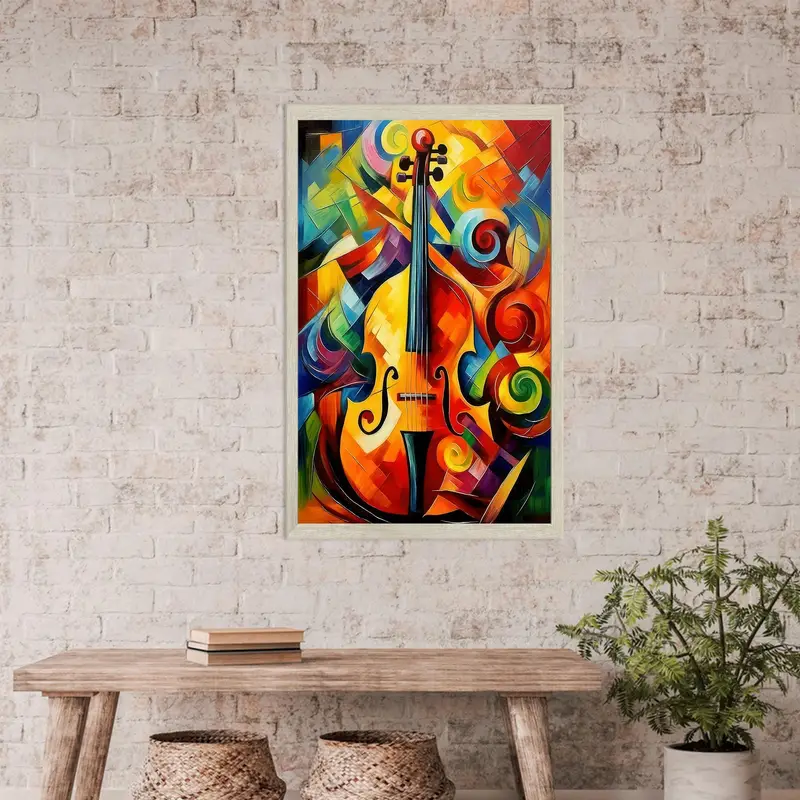 Modernes abstraktes Celloglas: Bunt bedruckte Eleganz für Zuhause