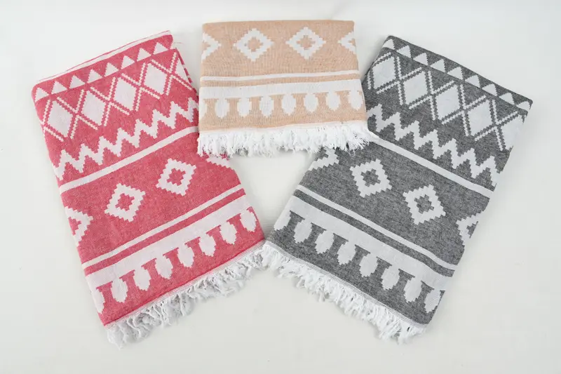 Bridesmaid Gift, Welcome Wedding Gift, Beach Towel Bulk, Custom Wedding Gift, Handmade Gift, 68x40 Cotton Aztec Towel, Monogram Towels, Guest Towel - 8