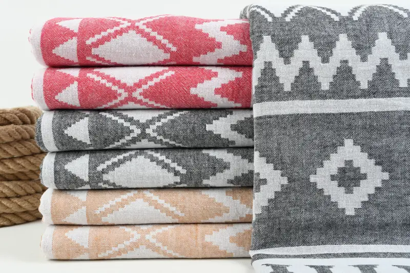 Bridesmaid Gift, Welcome Wedding Gift, Beach Towel Bulk, Custom Wedding Gift, Handmade Gift, 68x40 Cotton Aztec Towel, Monogram Towels, Guest Towel - 1
