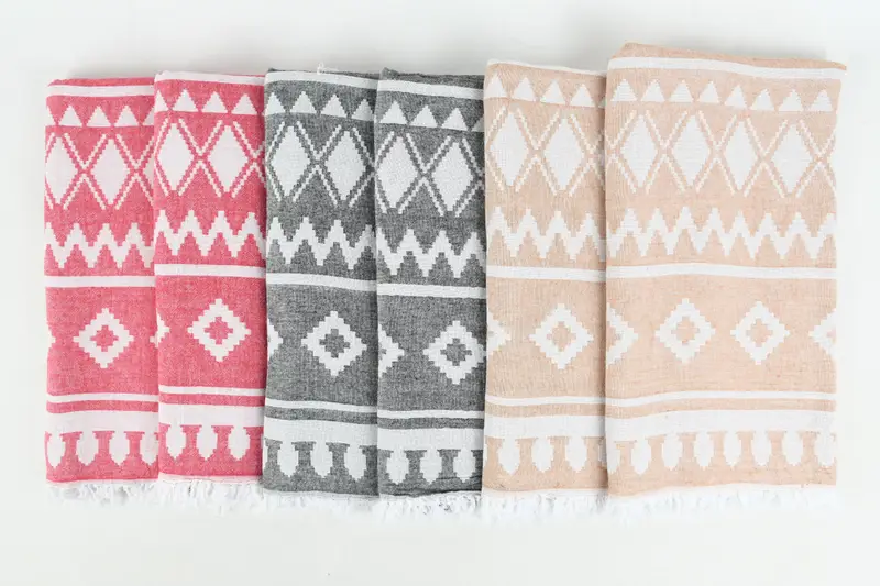 Bridesmaid Gift, Welcome Wedding Gift, Beach Towel Bulk, Custom Wedding Gift, Handmade Gift, 68x40 Cotton Aztec Towel, Monogram Towels, Guest Towel - 3