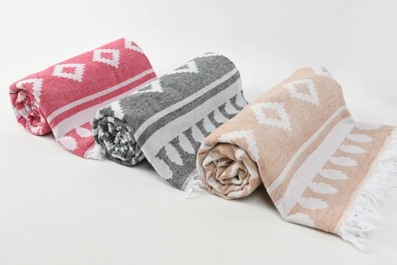 Bridesmaid Gift, Welcome Wedding Gift, Beach Towel Bulk, Custom Wedding Gift, Handmade Gift, 68x40 Cotton Aztec Towel, Monogram Towels, Guest Towel - 7