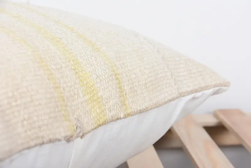 Interior Designer Pillow, Ottoman Pillow Cover, Ethnical Kilim Rug Pillow, Cushion Cover, Nautical Throw Pillow, Gift Pillow, 20x20 Beige Cushion - 7